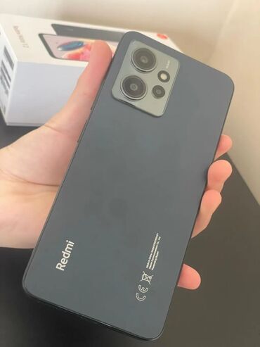 массажер шаль: Redmi, Redmi Note 12, Колдонулган, 128 ГБ, түсү - Кара, 1 SIM