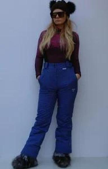 Ski pantalone: Ženske ski pantalone sa tregerima – tamnoplave - Visok struk sa — 24