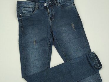jeansowe rozkloszowane spódniczka: Jeansy, S, stan - Bardzo dobry