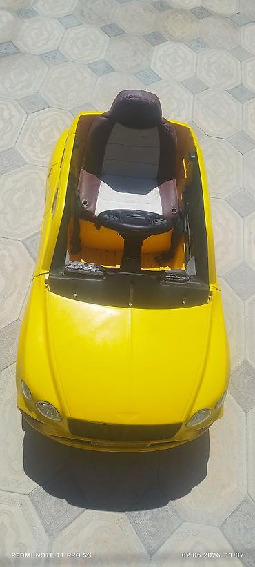 masın oyunları: Uşaqlar üçün elektrikli miniatür avtomobil – sarı rəngdə SUV tipli — 1