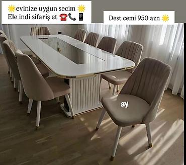 avanqard divan modelleri: - Yemək otağı dəsti: 1 masa + 8 stul - Üslub: müasir, minimalist — 1