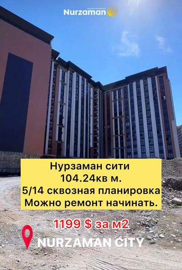 Продажа домов: 3 комнаты, 105 м², Элитка, 5 этаж, ПСО (под самоотделку)