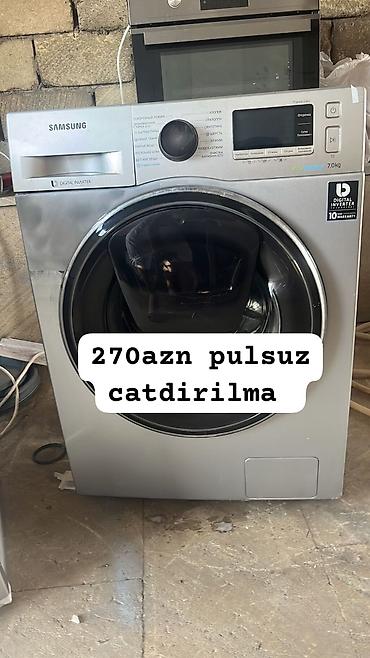 Samsung paltaryuyan maşın – ön yükləməli, 7 kq tutum. - Rəng: gümüşü - — 1