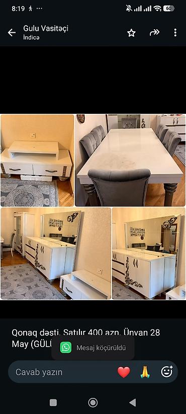 Qonaq dəsti. Satılır 400 azn. Ünvan 28 May (GÜLÜ) lalafo.az -da Qonaq dəsti. Satılır 400 azn. Ünvan 28 May (GÜLÜ)