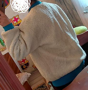 topdan geyim: Yun teksturalı bomber jaket - Kəsim: rahat/oversize siluet, düşmüş — 1