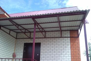 сотрудник охраны: Навес, Арочный, Металл, Поликарбонат, Установка