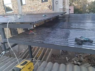 Навесы: Навес из поликарбоната с металлическим каркасом - — 25