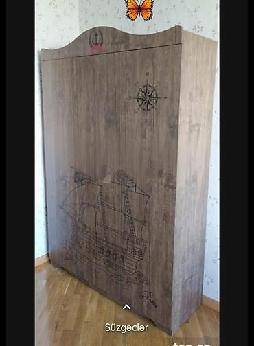 kalidor dolabı: Dolab satılır. - Material: taxta fakturalı laminat - Dizayn: dəniz — 1