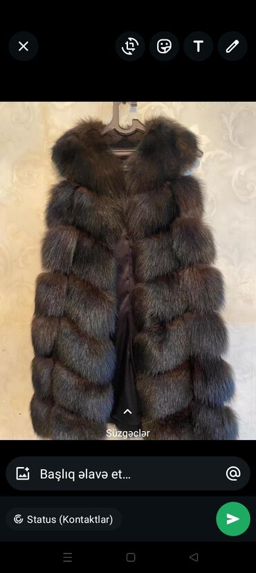 Kürklər: Biset temiz tulku. tuku mexli son qiymet 200 man L S. M — 19