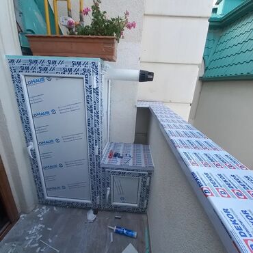 Plastik pəncərələr: Yeni İkiqat şüşə paketi Plastik pəncərə, Еni: 80 sm, Uzunluğu: 200 sm, Pulsuz quraşdırma — 27