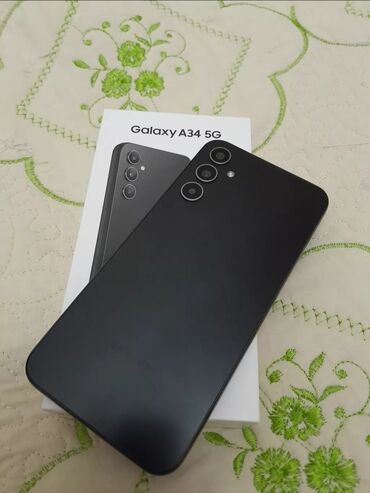 samsug a30: Samsung Galaxy A34 5G, 128 GB, rəng - Qara, Barmaq izi, Face ID, Sənədlərlə