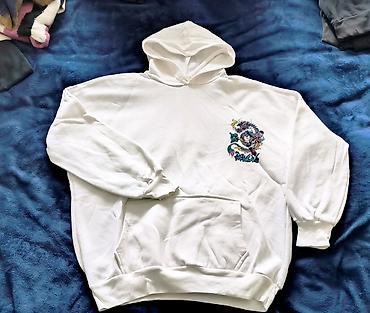 hudi: Ağ oversize hoodie satılır, ölçü S. Az geyinilib, əla vəziyyətdədir — 2