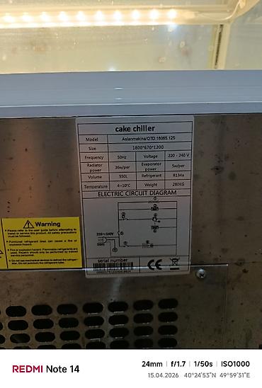 Soyuducu avadanlığı: Kofe-şirniyyat vitrin soyuducusu – Cake Chiller - Model: Aslanmakina — 3