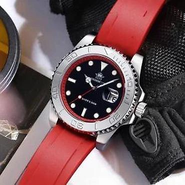 Ručni satovi: ADDIESDIVE AD2040 - 41mm - Crvena- Rolex YACHT-MASTER Homage Potpuno — 7