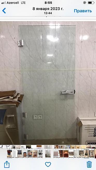 Qapılar və aksessuarlar: Şüşə qapı – tibbi və ofis məkanları üçün - Material: şəffaf temperli — 1