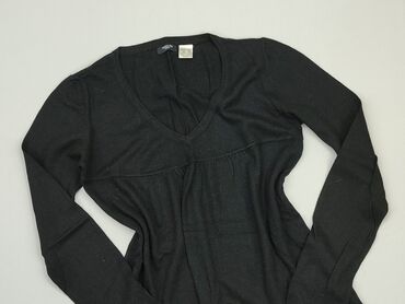 czarne bluzki z długim rękawem eleganckie: Blouse, M (EU 38), condition - Good