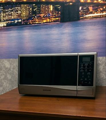 Mikrodalğalı soba Samsung, Ayrıca dayanan, Mikrodalğalar ilə, rəng - Gümüşü, Yeni