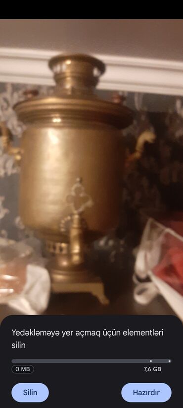 Samovarlar: İşlənmiş Od Samovar, 7 l, Ünvandan götürmə