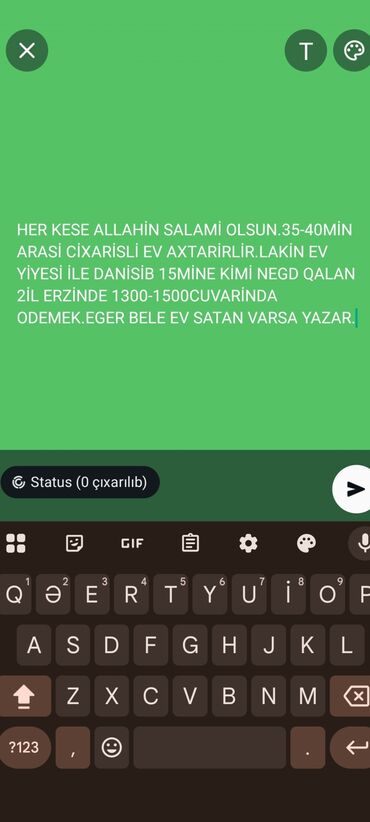 həyət evi 10000: 8 kv. m, 3 otaqlı, Telefon, Qaz, İşıq