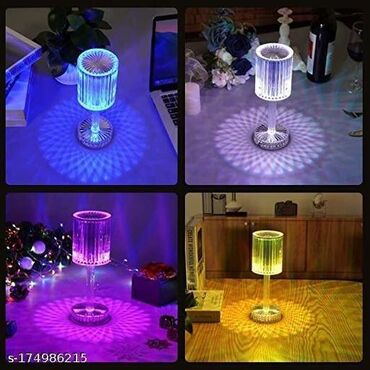 Stol lampaları: Kristal Stolüstü Lampa✨ Qiymət : 25 AZN💫 Həm pult ilə, həm də — 2