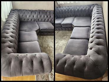 barski sto: Na prodaju luksuzna ugaona garnitura Chesterfield dizajna, rađena po — 10