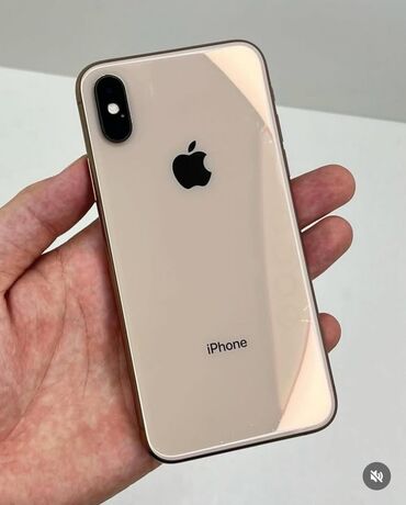 iphone xs цена в бишкеке: IPhone Xs, Б/у, 256 ГБ, Matte Gold, Кабель, Чехол, Защитное стекло, 78 %