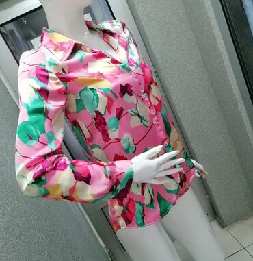 zara mantil zenski: Zara, M (EU 38), Silk, Floral, color - Multicolored