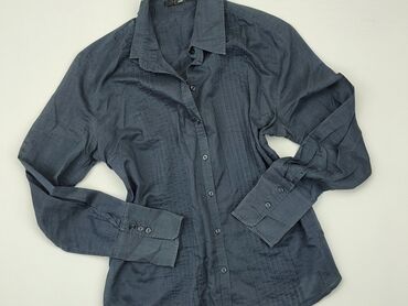 niebieska bluzki z długim rękawem: Koszula Damska, H&M, S, stan - Dobry