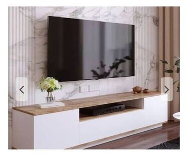 Тумбы и подставки для телевизора: Тумба и подставка для телевизора, Новый, Напольная, ЛДСП, цвет - Белый — 2