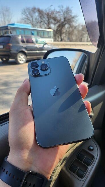 айфон 7 арзан: IPhone 13 Pro Max, Колдонулган, 256 ГБ, Jet Black, Каптама, 94 %