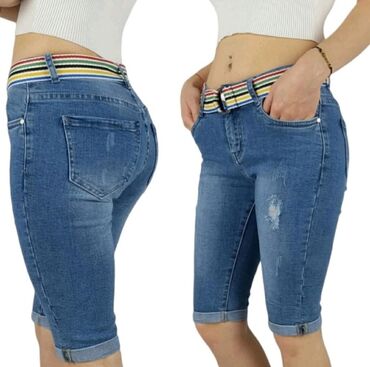 helanke od vestacke koze: XS (EU 34), S (EU 36), M (EU 38), Jeans, Single-colored