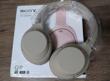 Наушники: Новые наушники Sony WH-1000XM4, цвета кремовый капучино