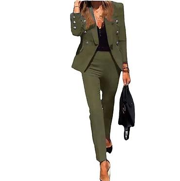 Kompleti: Ženski komplet – elegantno odelo sa sako‑m i pantalonama veličine S — 8