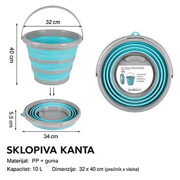 KMT preklopna kanta 2407870-A Sklopiva kanta za vodu i upotrebu na