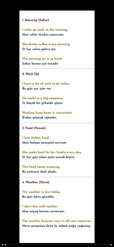 Lüğətlər: Ingilis dilində danışma bacarıqlarınızı inkişaf etdirmək və gündəlik — 7