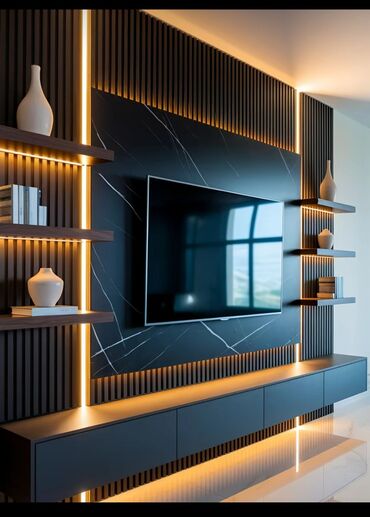 TV altlığı: Düz TV altlığı, Polkalı, Laminat — 5