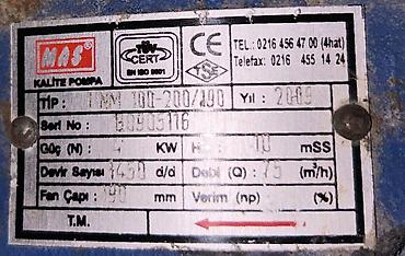 elektron defter: MAS KALİTE POMPA – İnline mərkəzdənqaçma nasosu (elektrik mühərrikli) — 6