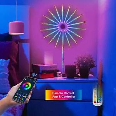 gril ploča: RGB LED zidna dekorativna lampa – “vatromet/cvet” efekat - Modularna — 2
