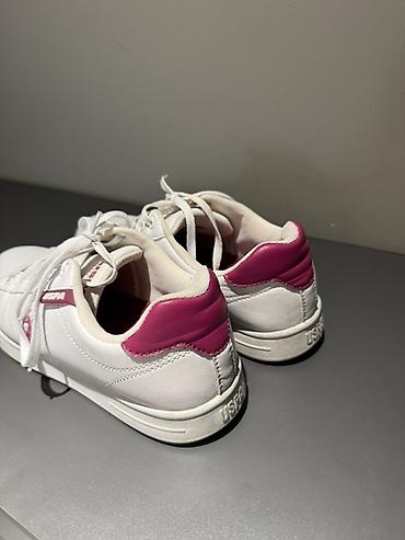 polo assn: USPA qadın/yeniyetmə ayaqqabısı – ağ rəng, çəhrayı detallı Original — 3