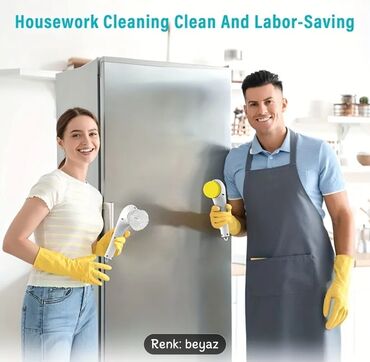 Süngərlər və fırçalar: Elektrikli təmizləmə fırçası – çoxbaşlı, USB-doldurulan Rəng: ağ — 9