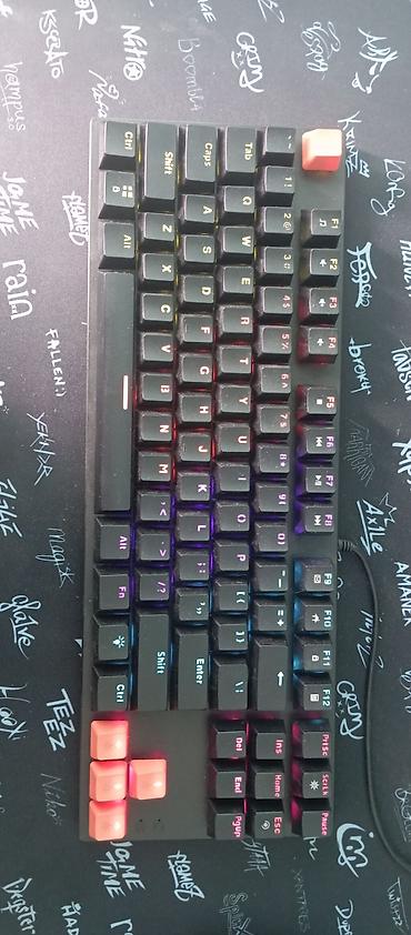 bluetooth keyboard: Клавиатура, Механическая, Проводное подключение, Размер: 80% — 3