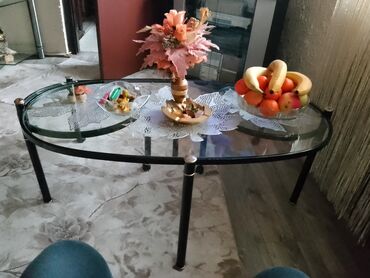 promsiz decorated glass: Desks and tables