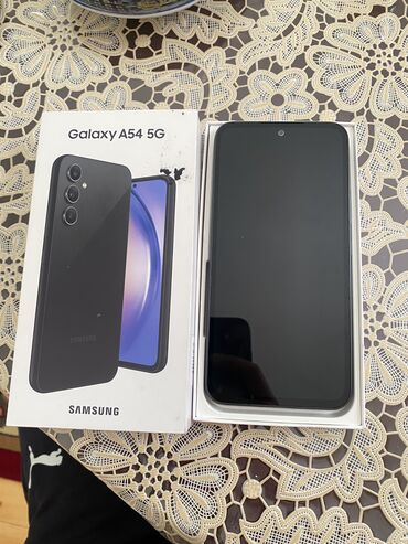 s10 5g: Samsung Galaxy A54 5G, 128 GB, rəng - Qara, Barmaq izi, Simsiz şarj, İki sim kartlı