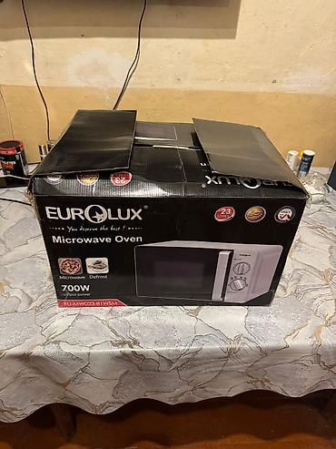 soba eurolux: Mikrodalğalı soba Eurolux, Ayrıca dayanan, Mikrodalğalar ilə, rəng - Gümüşü, Yeni — 2