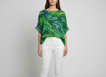 bluzki na krótki rękaw damskie: Women's blouse, size One size