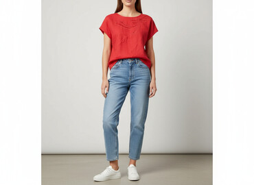 czerwone t shirty levis: Жіноча блуза, розмір S
