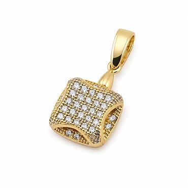 amber elixir: Подвеска из желтого золота 585 с цирконом - Артикул: 37993 - — 1