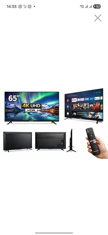 165: Yeni Televizor Shivaki LED ekran 65" 4K (3840x2160), Pulsuz çatdırılma, Rayonlara çatdırılma — 2
