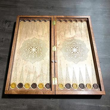 Шахматы: Набор 2в1шахматы+нарды, с резной деревянной доской и фигурками из — 9