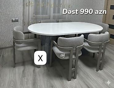 sunger: Yemək otağı mebel dəsti - Dəst 990 AZN - Tərkibi: 1 ədəd iri oval — 1
